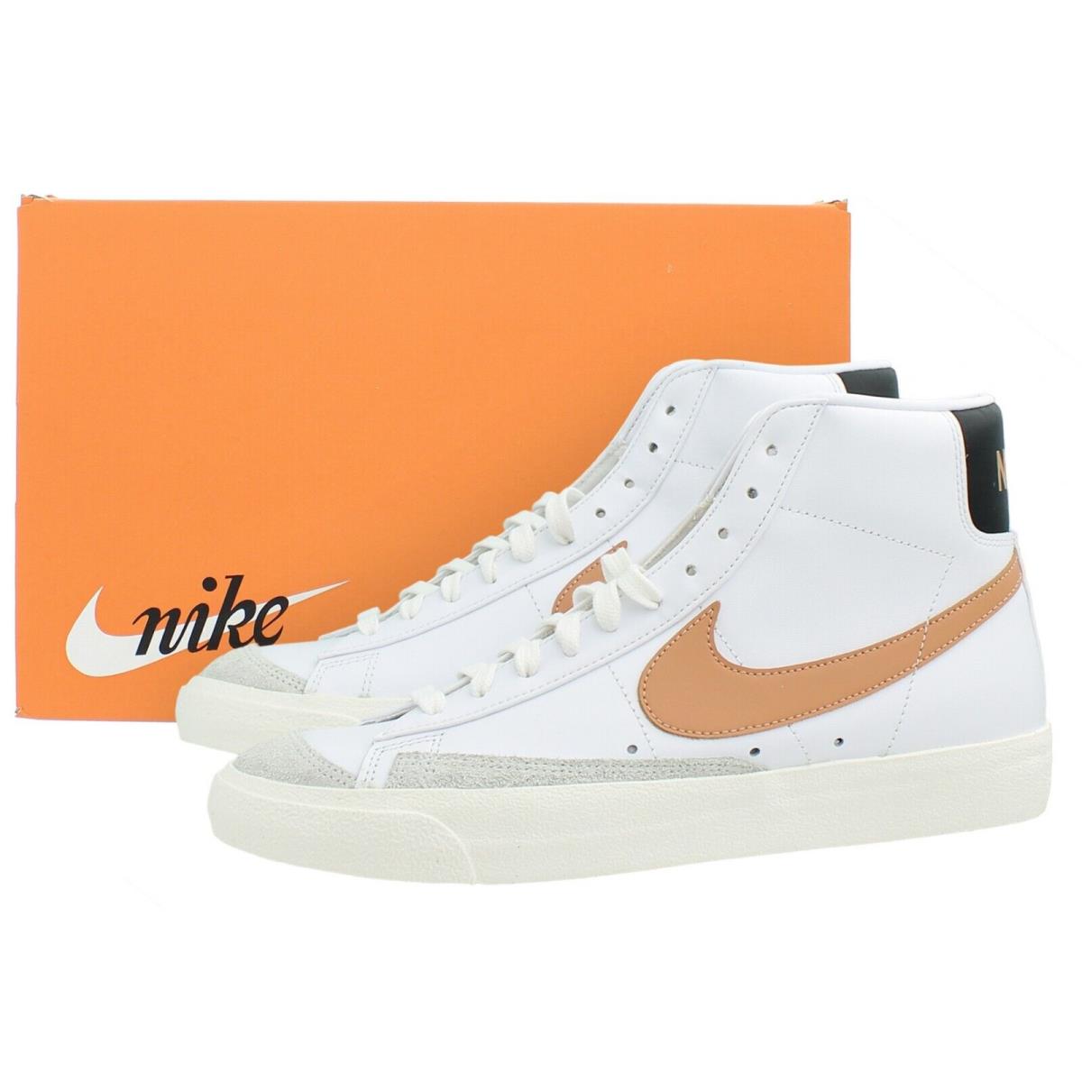 Nike Blazer Mid `77 Shoes Men`s Athletic Vintage Retro Mid Top Sneakers BQ6806 - White