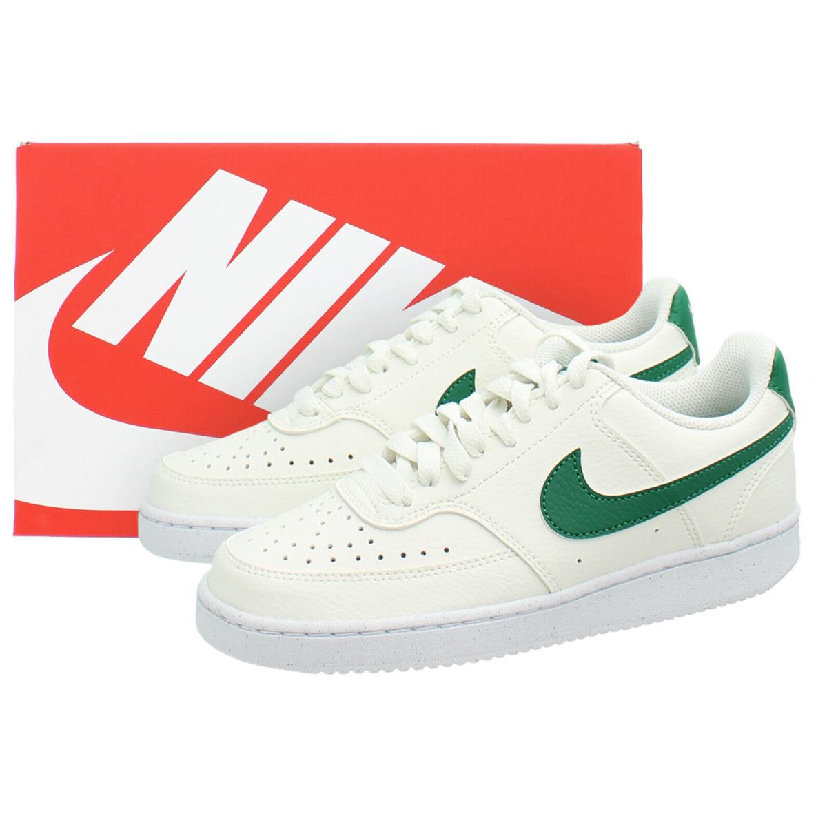 Nike Court Vision Shoes Low Next Nature Women`s Sneakers FQ8892 Ivory Green - Ivory