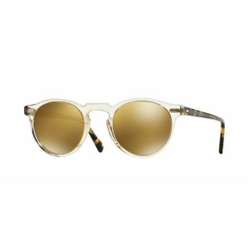 Oliver Peoples OV5217S Gregory Peck Sun 1485W4 Buff/brown 47mm Men`s Sunglasses - Frame: , Lens: Brown mirror Gold