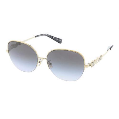 Coach 0HC7118B 93468G57 Light Gold Full Rim Round Sunglasses