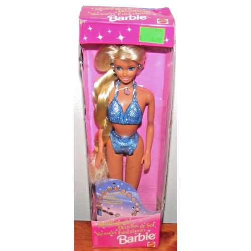Mib/nrfb Sparkle Beach Barbie with Rare Twist Hair Variation 13132 Mattel 1995