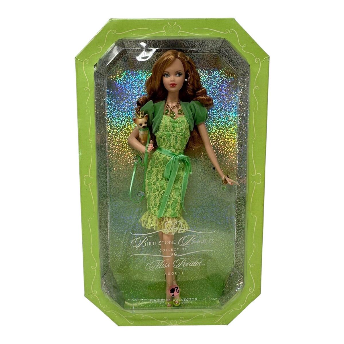 Barbie Birthstone Beauties Miss Peridot August Doll K8697 Mattel 2007 Pink Label