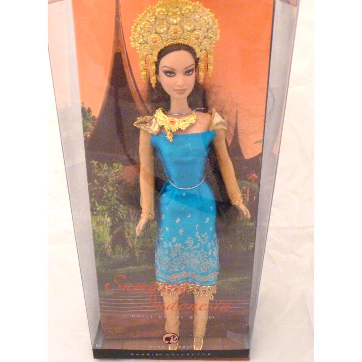 2007 Sumatra Indonesia Barbie Dolls of The World Pink Label Barbie Collector