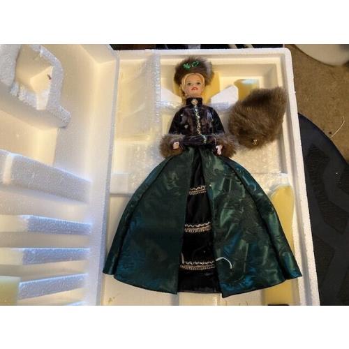 1996 Barbie Holiday Caroler Porcelain Doll 15760 Mattel