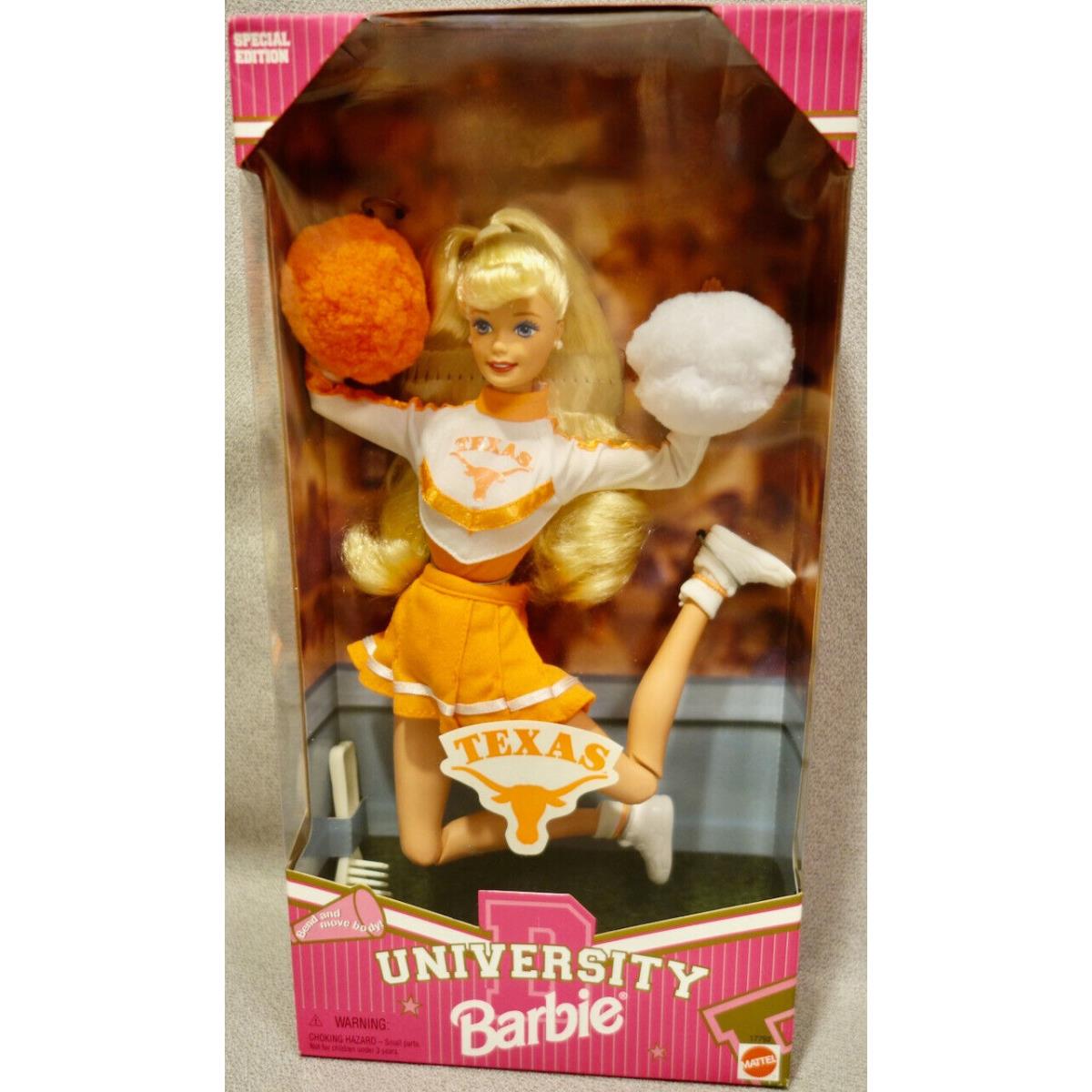 1996 Barbie UT Texas University Cheerleader - Mint Box