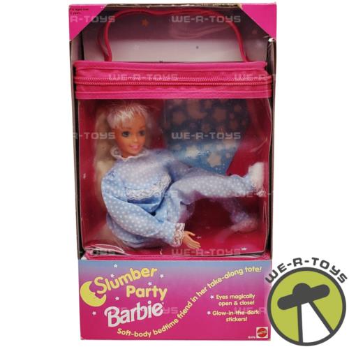 Slumber Party Barbie Soft Body Doll Take-along Tote 1994 Mattel 12696 Nrfb