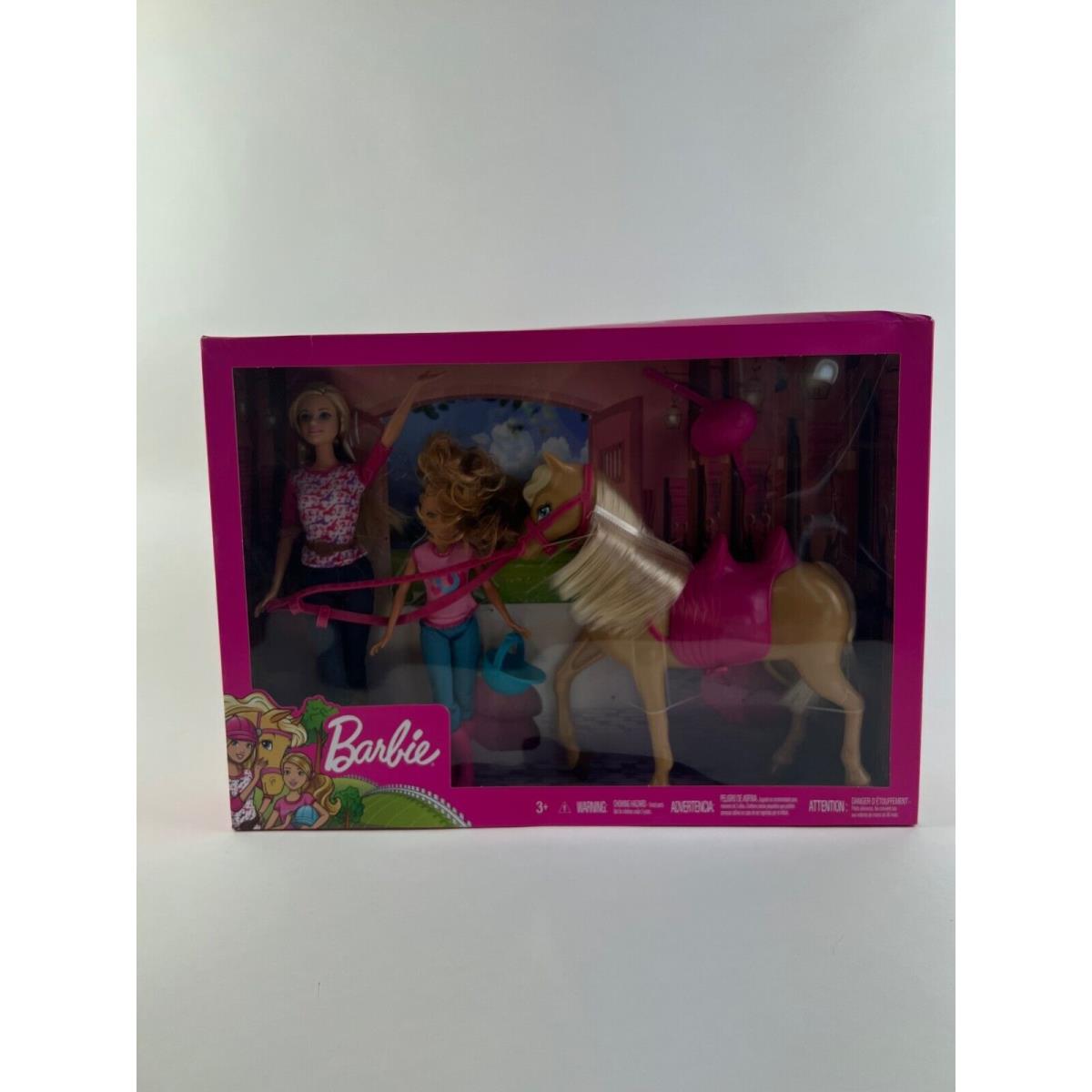 Barbie Sisters Moments Riding Lesson Horse 2 Dolls in Damaged Package