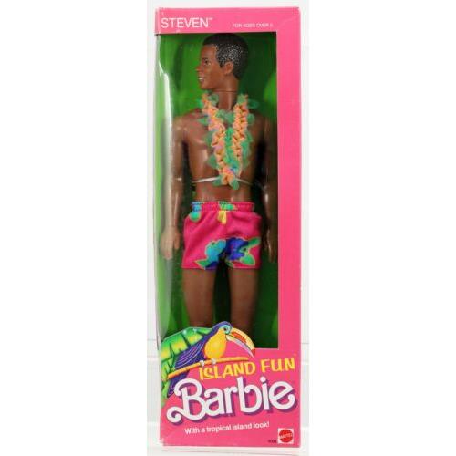 Vintage Barbie Island Fun Steven Doll 4093 Never Removed From Box 1987 Mattel