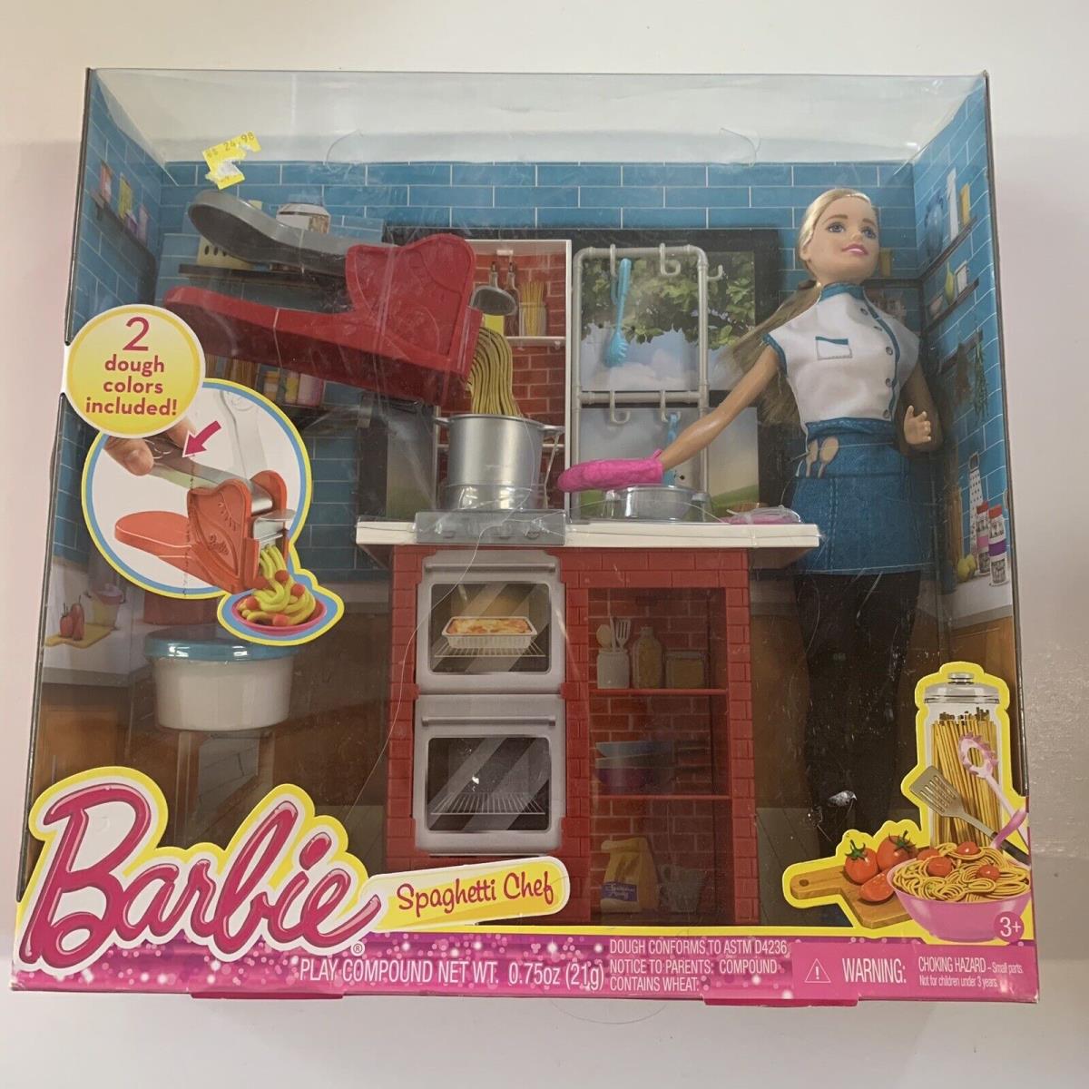 Spaghetti Chef Barbie Doll DMC36 Mattel 2015 Nrfb