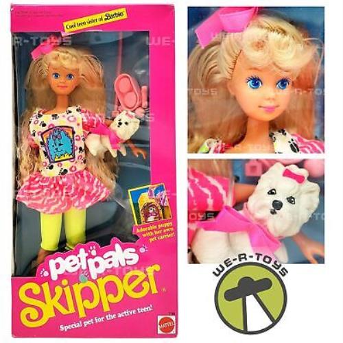 Barbie Pet Pals Skipper Doll with White Puppy 1991 Mattel 2709 Nrfb
