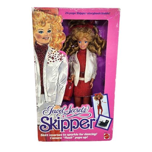 Vintage 1986 Mattel Barbie Jewel Secrets Skipper Doll Box 3133