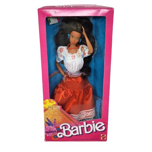 Vintage 1988 Mexican Barbie Dolls OF The World Mattel IN Box 1917