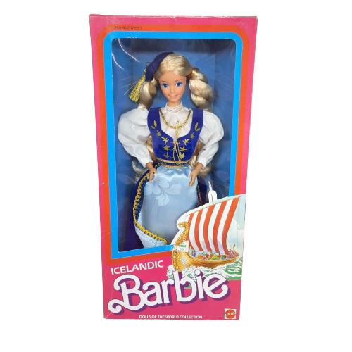 Vintage 1986 Mattel Icelandic Barbie Dolls OF The World 3189 Box