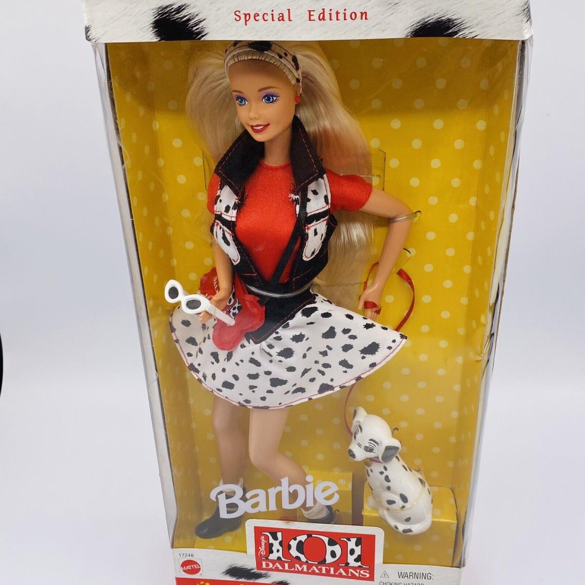 101 Dalmatians Barbie Blonde Doll with Dog 1997 Mattel Special Edition Disney