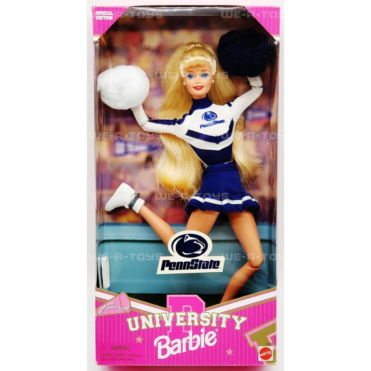 Barbie Penn State University Cheerleader Doll 1996 Mattel No. 17698 Nrfb