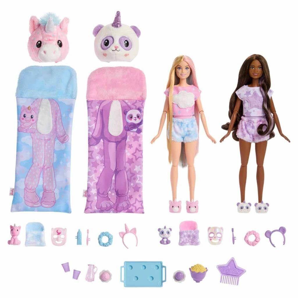 Barbie Cutie Reveal Slumber Party Playset with 35 Surprises and 2 Dolls - Multicolor