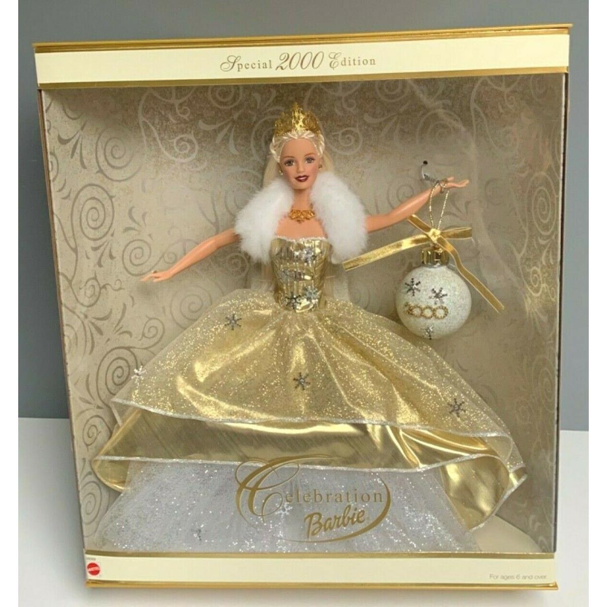 Celebration Barbie Doll Mattel Special Edition 2000 with Christmas Ornament