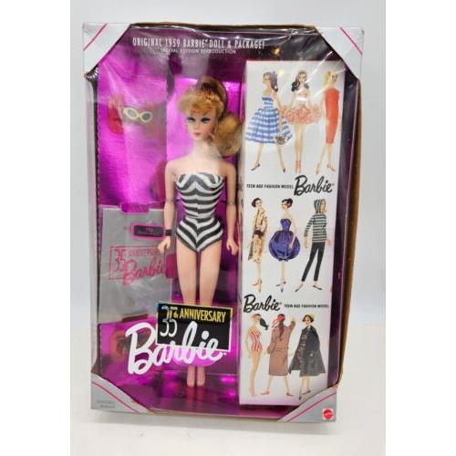 1959 Barbie Doll 35th Anniversary Special Edition Reproduction Mattel 11590 1993