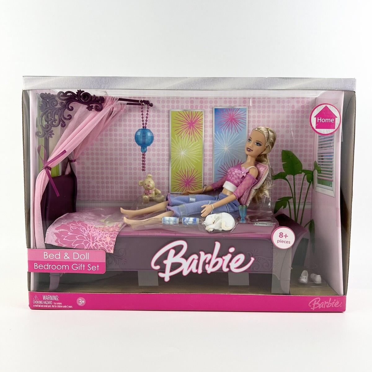 Barbie 2006 Home Bed Doll Bedroom Gift Set Mattel L0060