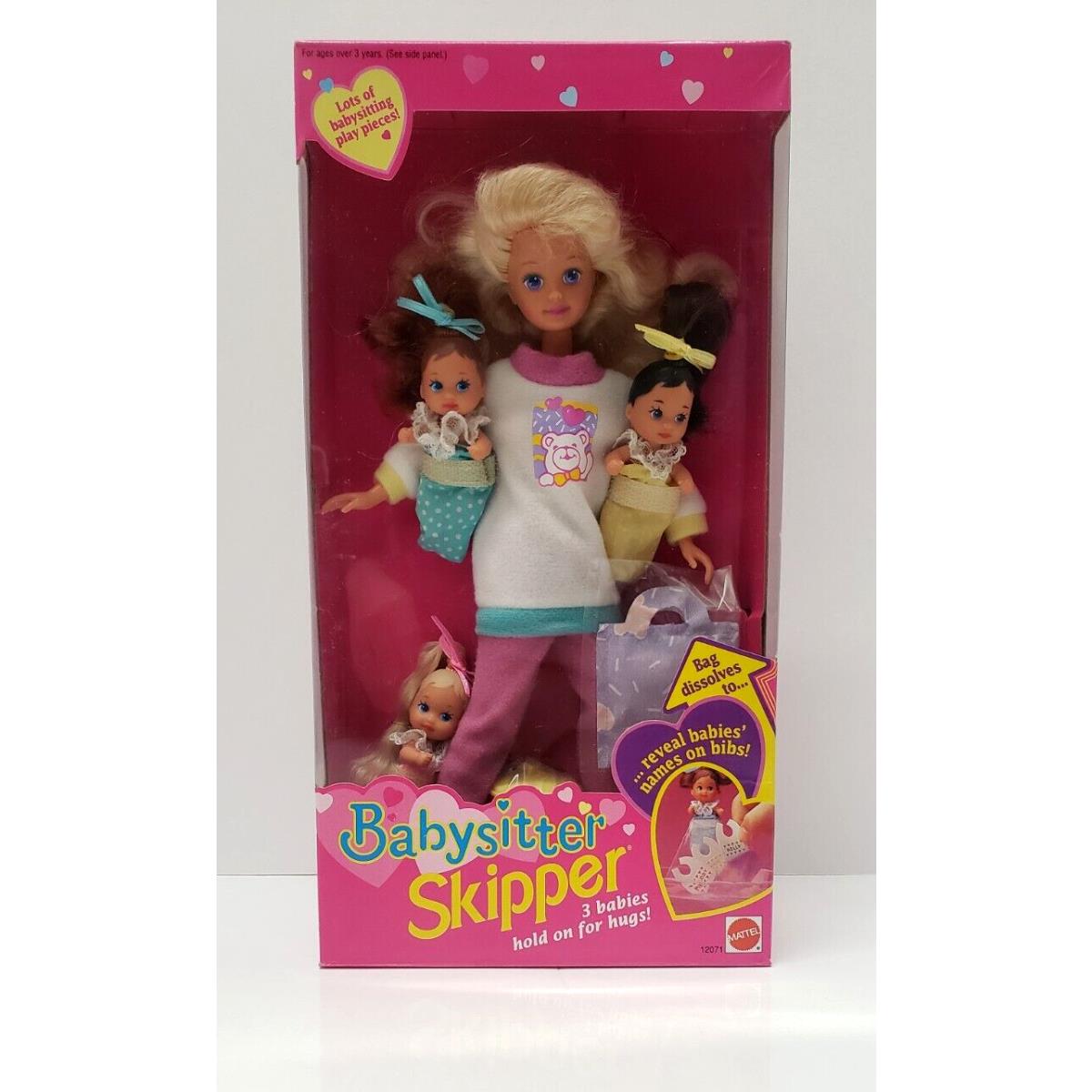 Mattel 1994 Babysitter Skipper Barbie Doll 12071 with 3 Babies Vintage