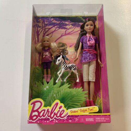 2013 Mattel Barbie Sisters Safari Fun BDG26 Skipper and Chelsea with Zebra