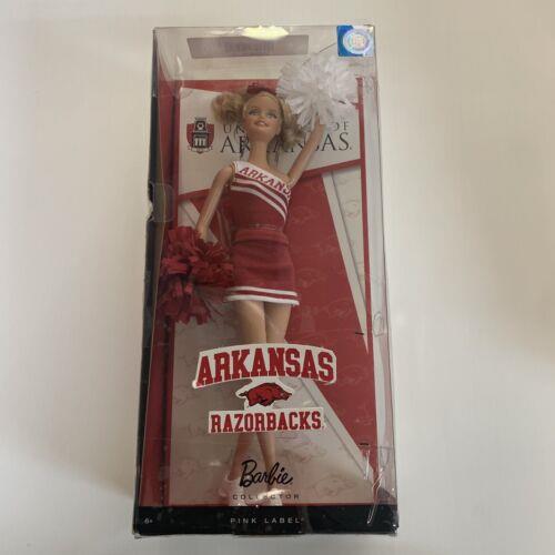 2012 Arkansas Razorbacks Barbie Collector Cheerleader Pink Label Y2359 Nrfb