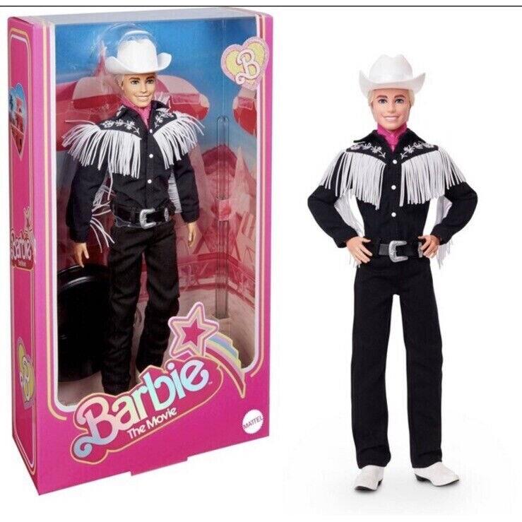 Ken Doll 2023 Western Outfit Barbie Movie in His Black and White Western Outfit
