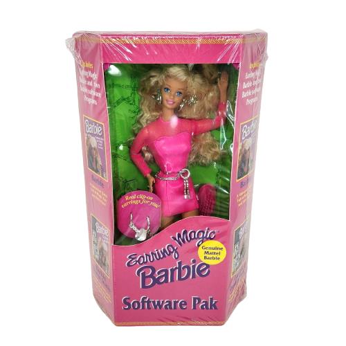 Vintage 1991 Mattel Earring Magic Barbie Software Pak Radio Shack