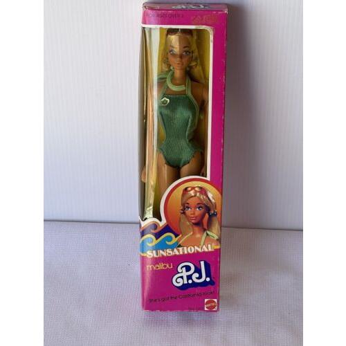 Barbie Sunsational Malibu PJ 1981 Doll Mattel Nrfb Steffie Face Mold Gorgeous