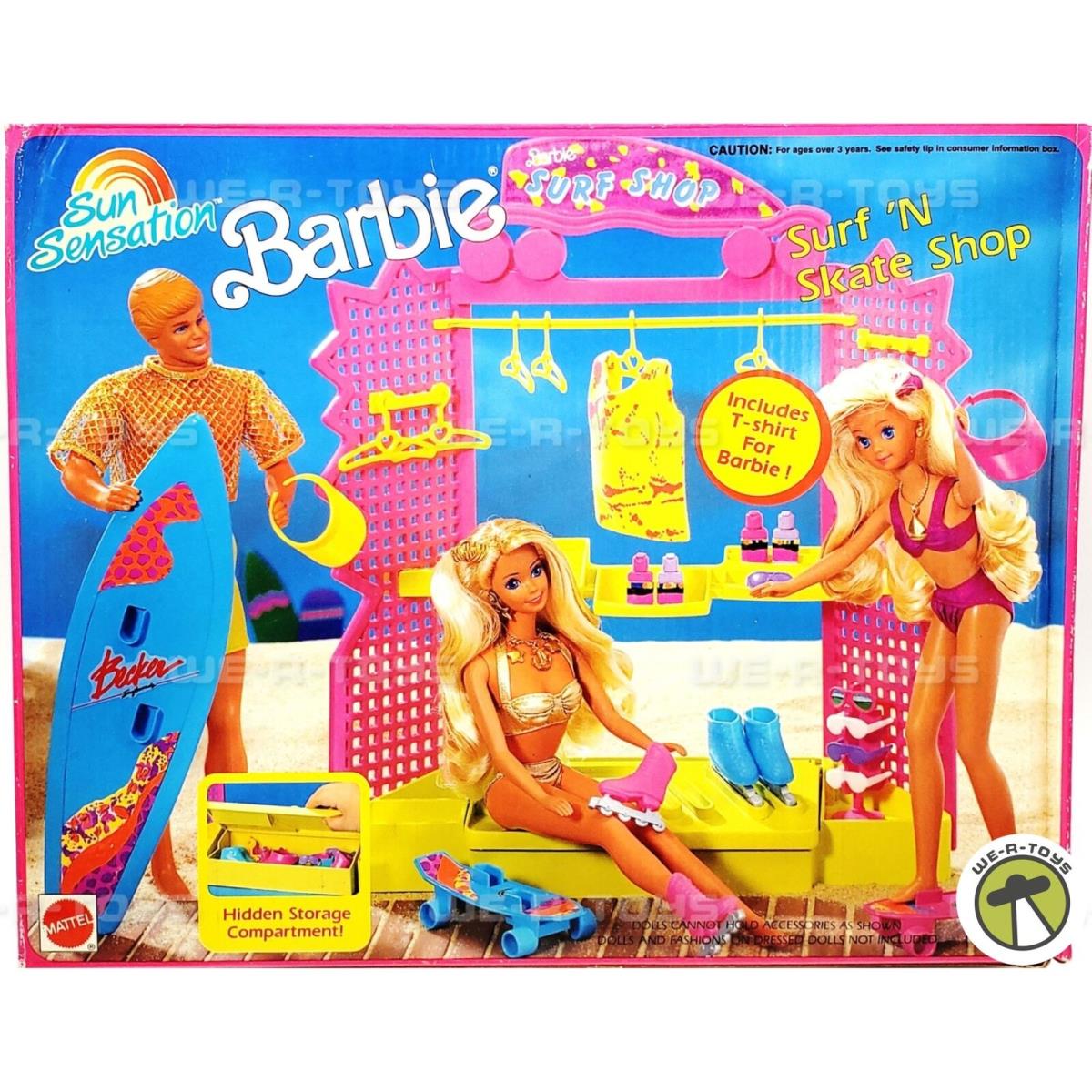 Barbie Sun Sensation Surf `N Skate Shop Playset 1991 Mattel 7242