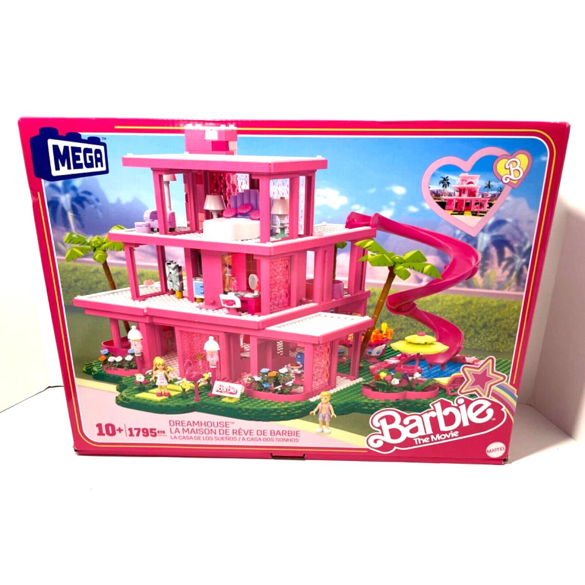 Mega Barbie The Movie Building Toys For Adults Dreamhouse with 1795 Pcs