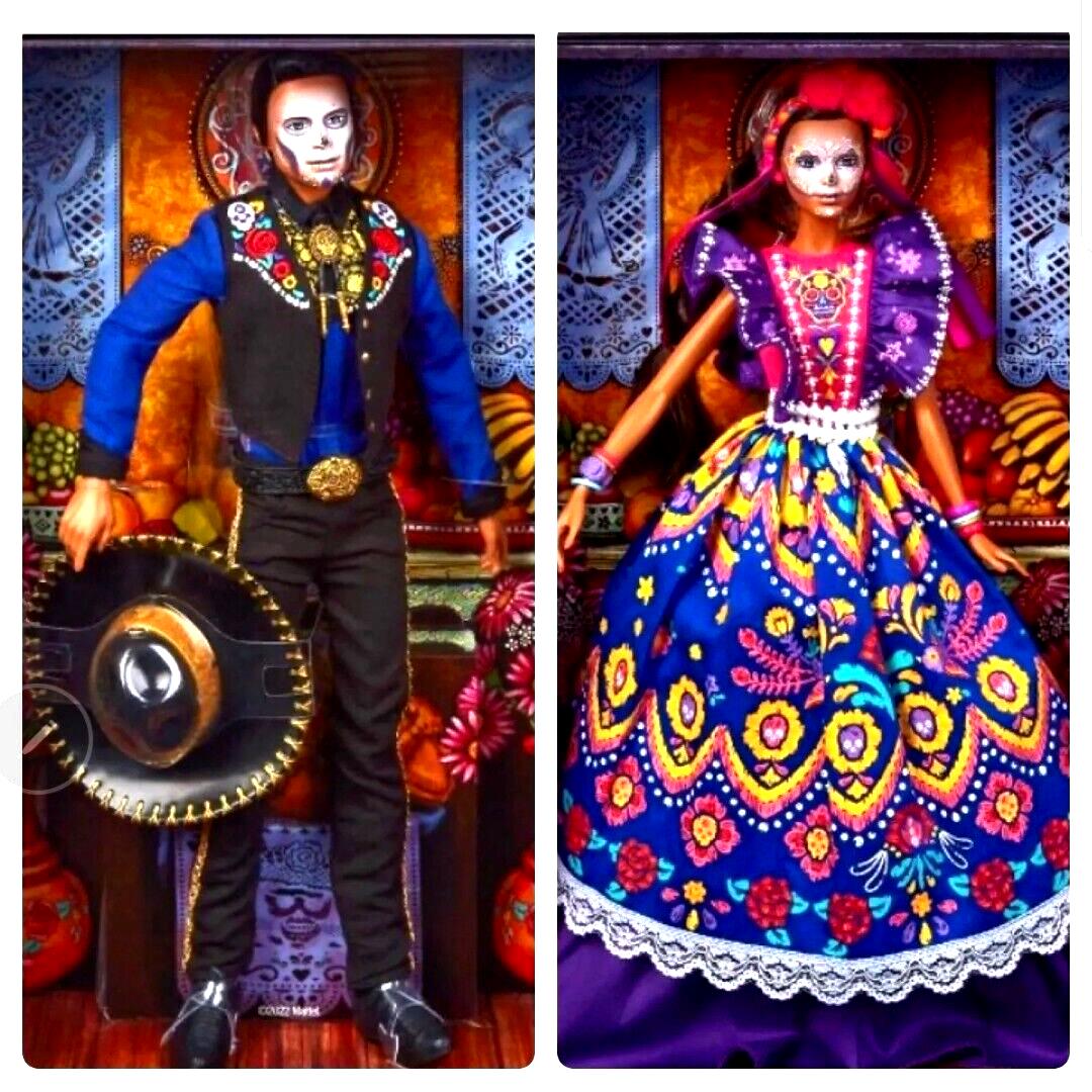 Ken Barbie Dia De Los Muertos Day of The Dead Doll 2022 Set of 2