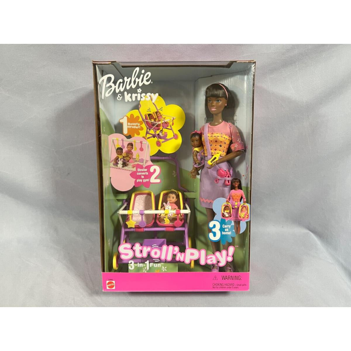 Barbie Krissy Stroll N Play 2001 Mattel 50965 African American Nrfb