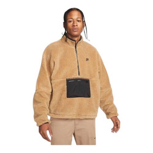 Nike Club Fleece Pullover Sweater Half Zip Anorak Jacket Mens Sz 3XL DQ4880-258