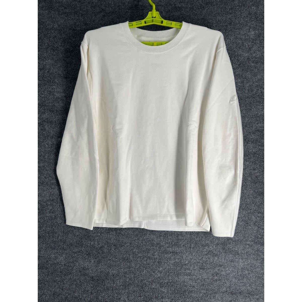 Nike Sweatshirt Men Size XL White Tech Pack Therma-fit Adv Fleece Crew