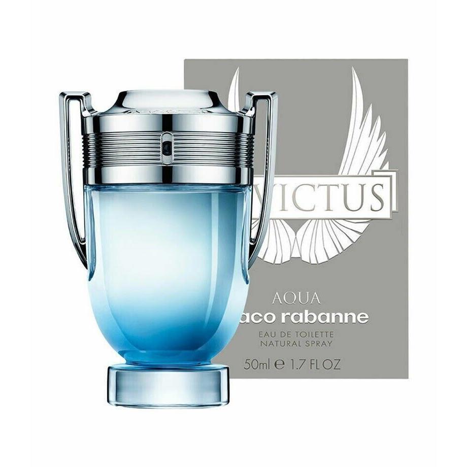 Invictus Aqua By Paco Rabanne 1.7 oz 50ml Eau de Toilette Men Perfume Box