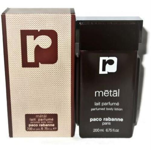 Paco Rabanne Metal Lait Perfumed Body Lotion 200ml 6.75 Ounce Classic