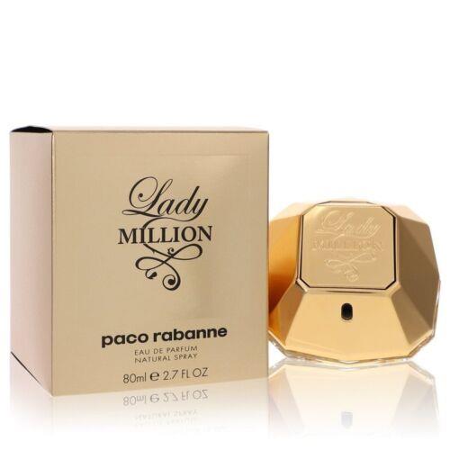 Lady Million Eau De Parfum Spray By Paco Rabanne 2.7oz