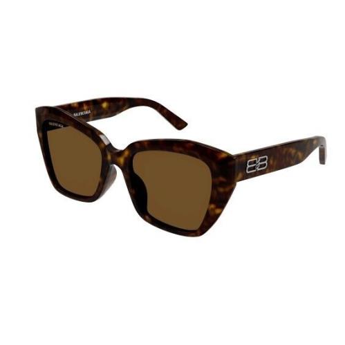 Balenciaga BB0273SA 002 Havana/brown Soft Square Women`s Sunglasses