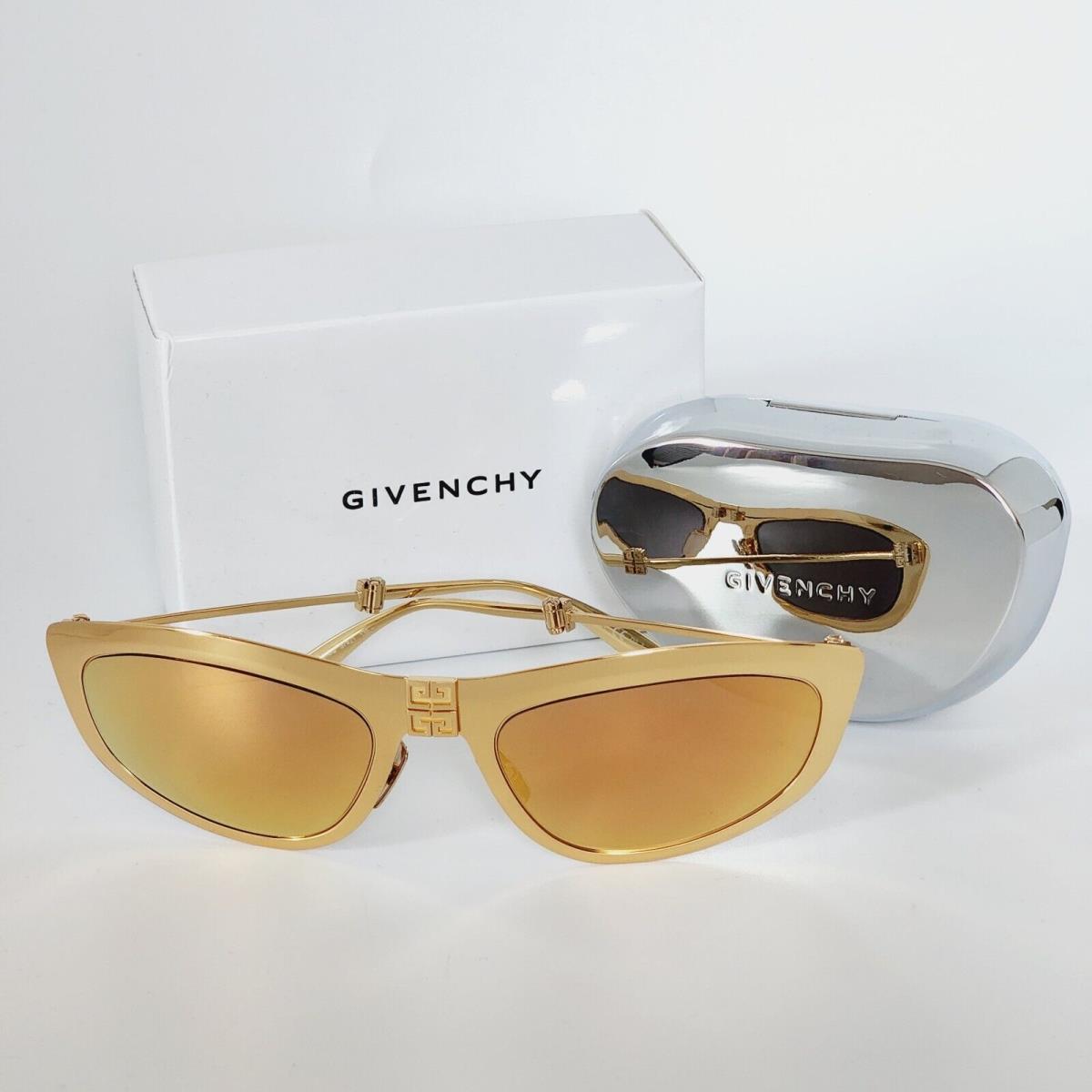 Givenchy Cat Eye Folding Sunglasses GV7208/S 001/SQ Yellow Gold/gold Mirror