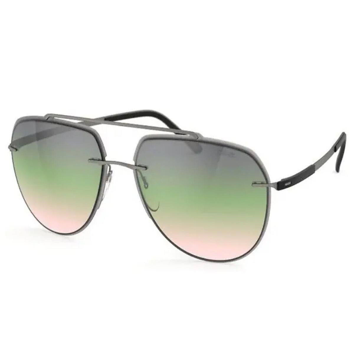 Silhouette Sunglasses Accent Shades 59-17-140 Ruthenium Green Rose 8719/75-6560