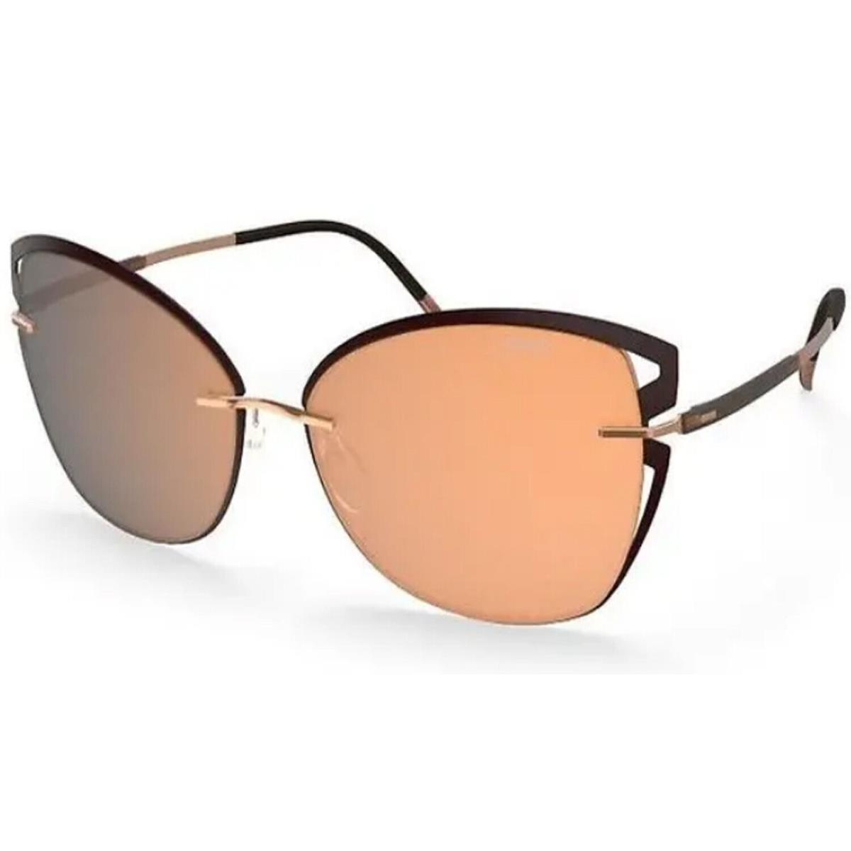 Silhouette Sunglasses Accent Shades 58-15-130 Brown Gold 8179/75-6030