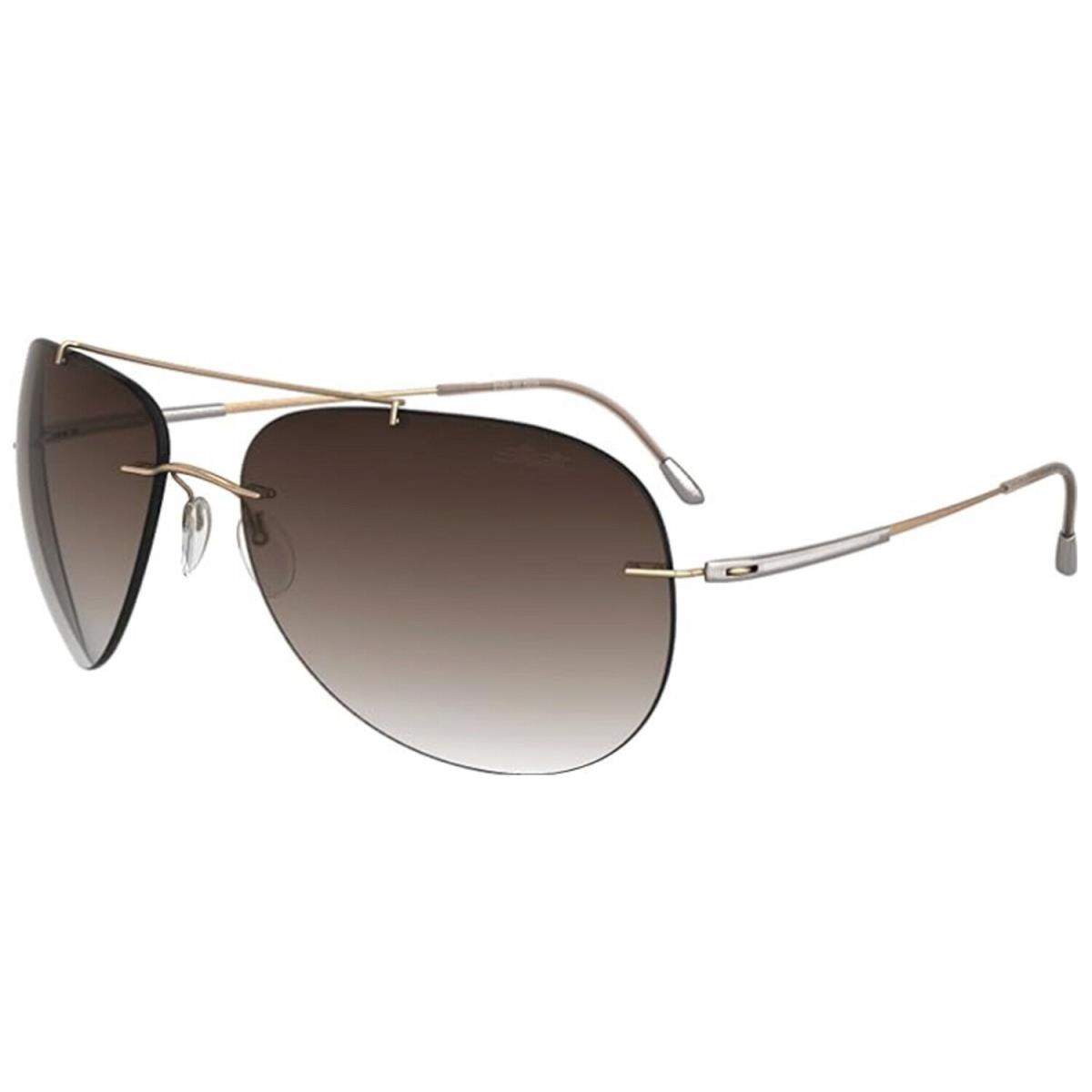 Silhouette Sunglasses Adventurer 62/16/135 Black Silver Polarizedbrown 8667-6201