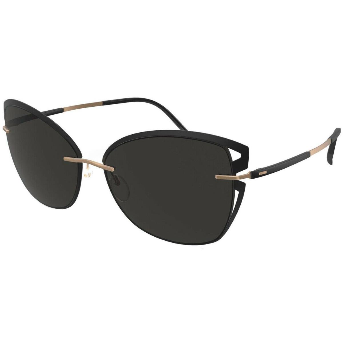 Silhouette Sunglasses Accent Shades 58-15-130 Black Gold Polarized 8179/75-9030