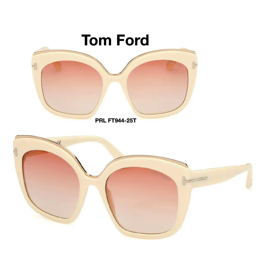 Tom Ford TF 944 Sunglasses Chantalle FT 944 Multiple Colors Authentic/new 25T (Ivory/Brown)