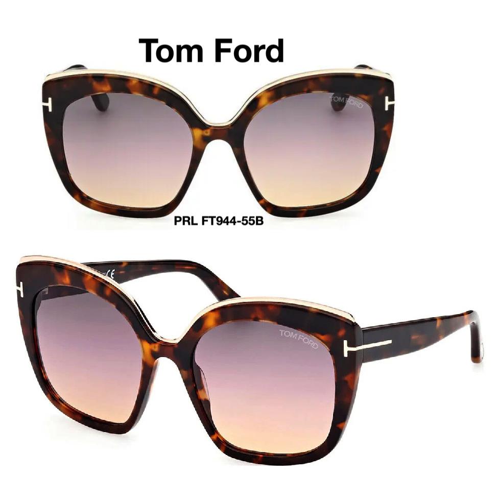 Tom Ford TF 944 Sunglasses Chantalle FT 944 Multiple Colors Authentic/new 55B (Havana/Smoke)