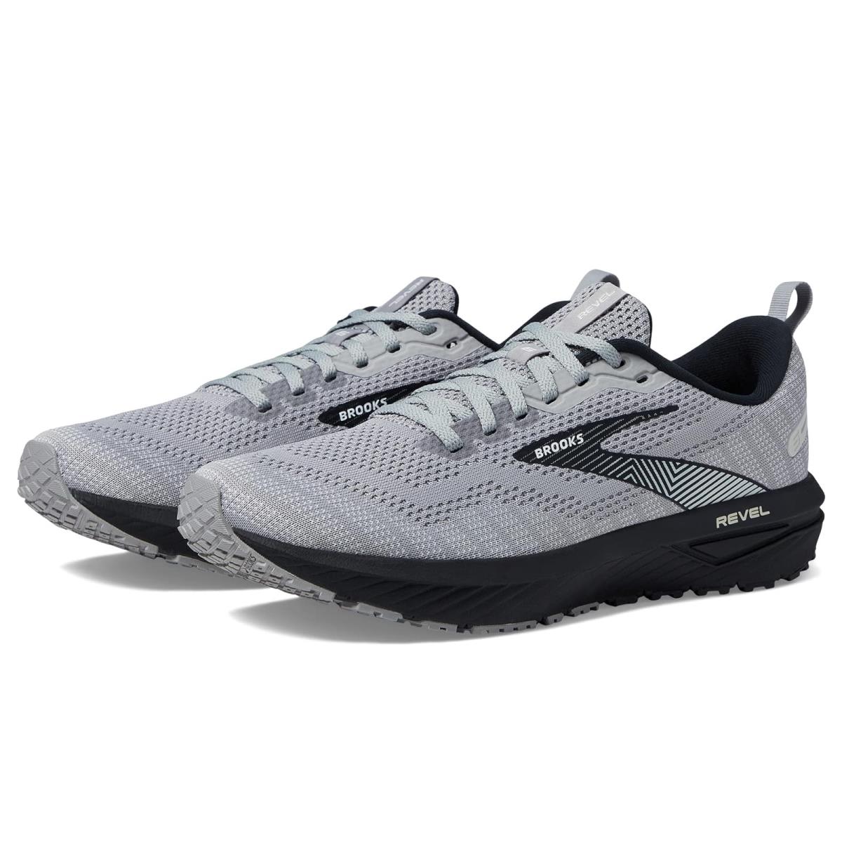Man`s Sneakers Athletic Shoes Brooks Revel 6 Alloy/Primer Grey/Oyster
