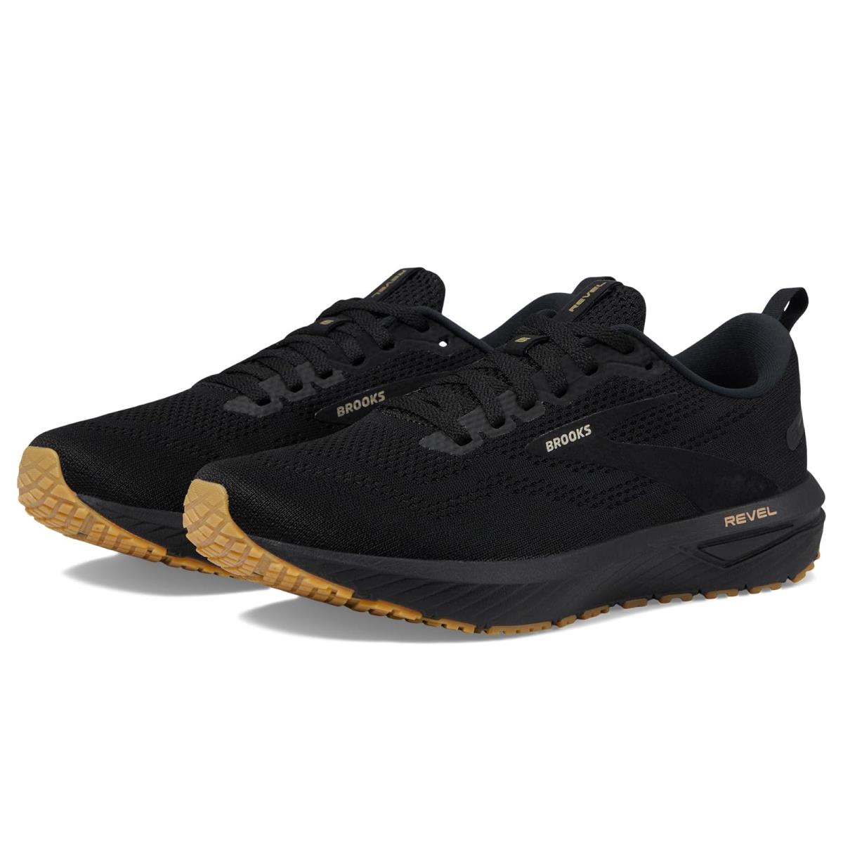 Man`s Sneakers Athletic Shoes Brooks Revel 6 Black/Cream/Biscuit