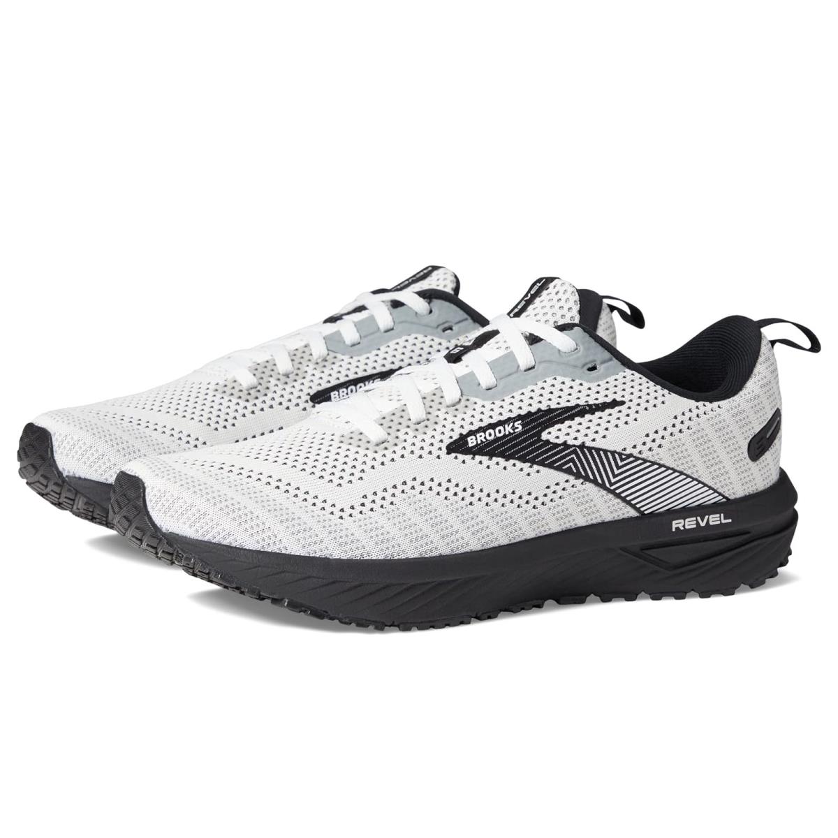 Man`s Sneakers Athletic Shoes Brooks Revel 6 White/Black