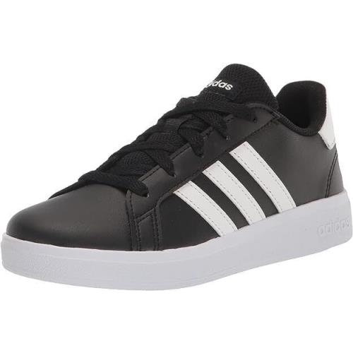 Unisex Big Kids Adidas Grand Court Tennis Shoe 6503 Black/white - Black/White